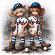 Load image into Gallery viewer, Diamond Painting - Full Round - Baseball Girl (40*40CM)
