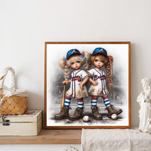 Load image into Gallery viewer, Diamond Painting - Full Round - Baseball Girl (40*40CM)
