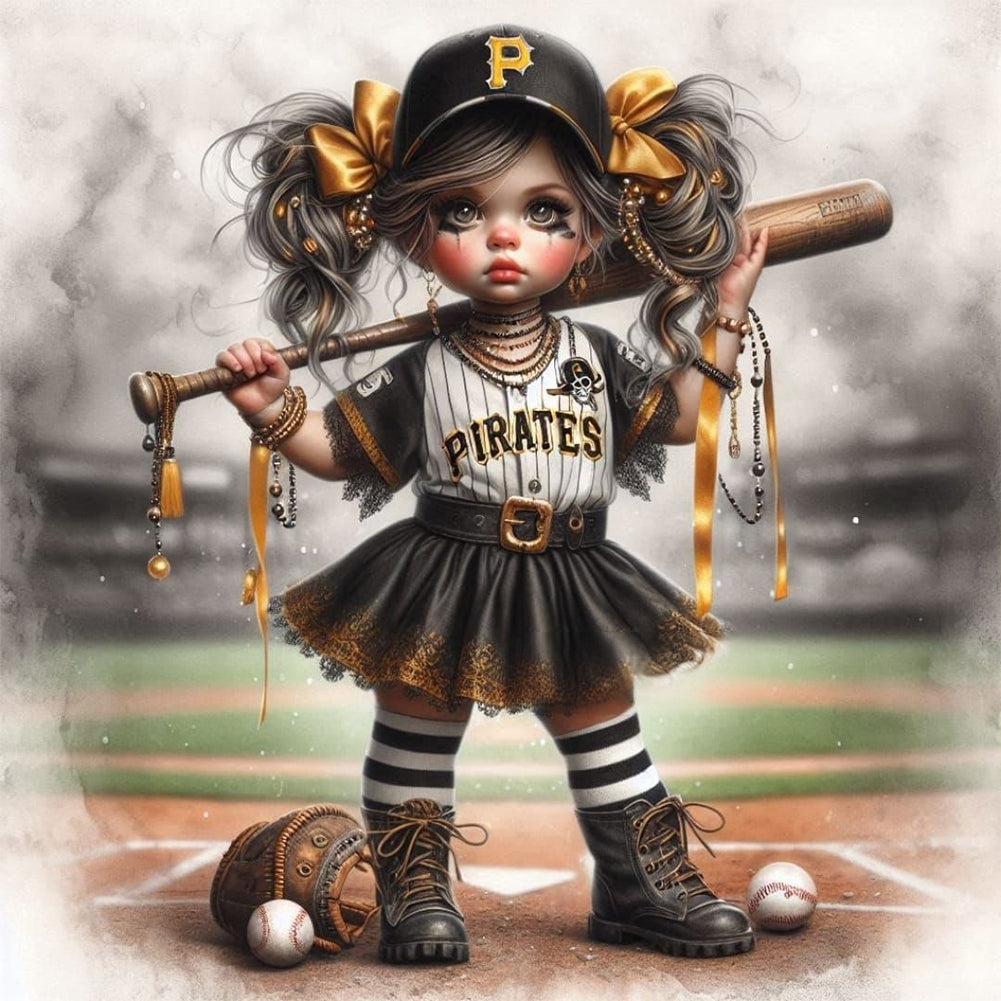 Diamond Painting - Full Round - Baseball Girl (40*40CM)