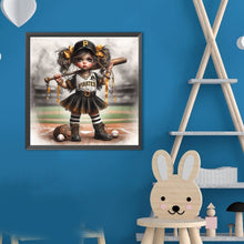 Load image into Gallery viewer, Diamond Painting - Full Round - Baseball Girl (40*40CM)

