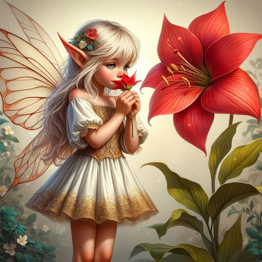 Diamond Painting - Full Round - Elf Girl (40*40CM)