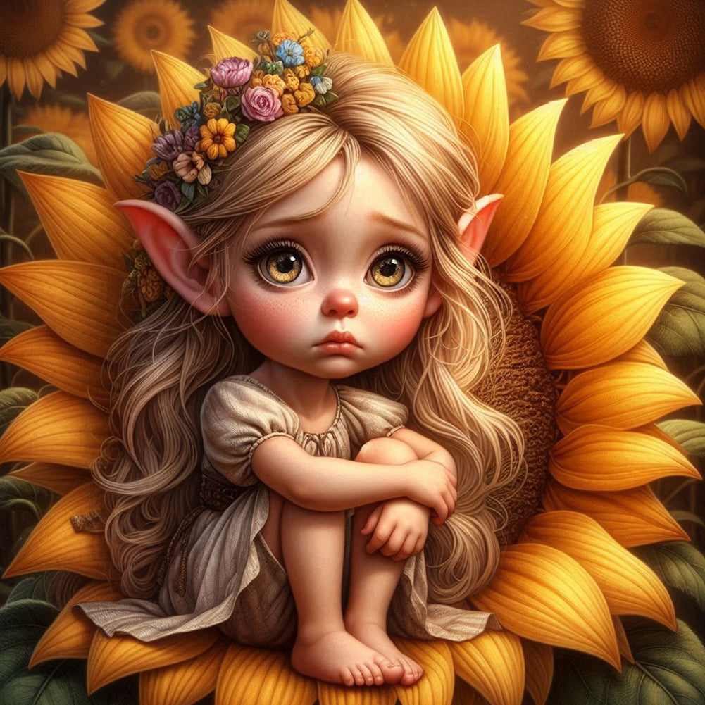 Diamond Painting - Full Round - Elf Girl (40*40CM)
