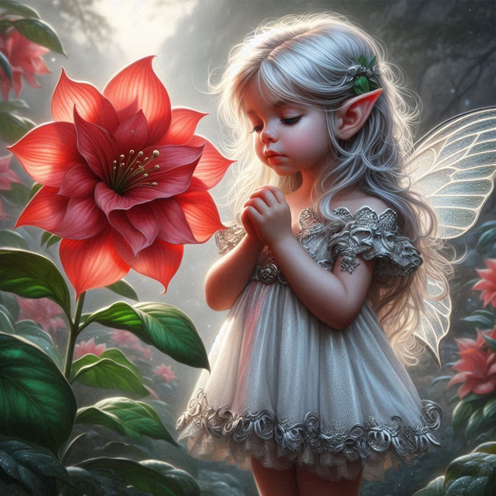 Diamond Painting - Full Round - Elf Girl (40*40CM)
