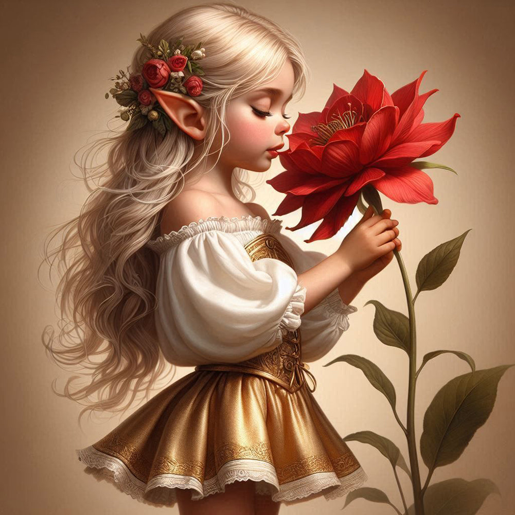 Diamond Painting - Full Round - Elf Girl (40*40CM)