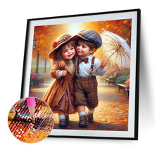 Load image into Gallery viewer, Diamond Painting - Full Round - Green Sweethearts Boy And Girl (40*40CM)
