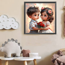 Load image into Gallery viewer, Diamond Painting - Full Round - Green Sweethearts Boy And Girl (40*40CM)

