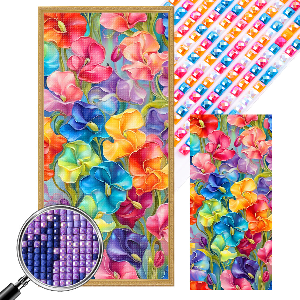 AB Diamond Painting - Full Square - Flowers (35*75CM)