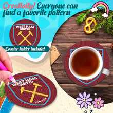 Load image into Gallery viewer, 6Pcs Wooden Football Club Diamond Painting Coasters DIY Coaster Diamond Dot Kits
