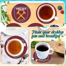 Load image into Gallery viewer, 6Pcs Wooden Football Club Diamond Painting Coasters DIY Coaster Diamond Dot Kits
