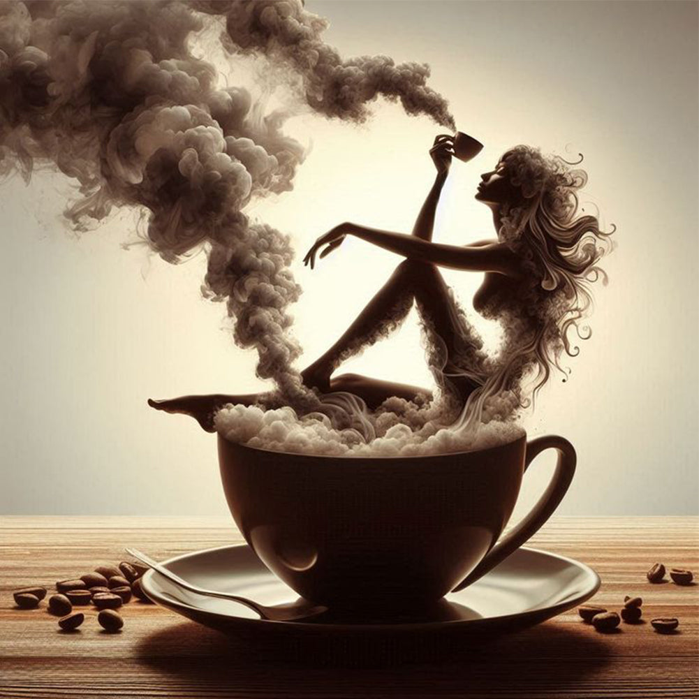 Diamond Painting - Full Round - Dancer On Coffee (40*40CM)