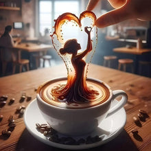 Load image into Gallery viewer, Diamond Painting - Full Round - Dancer On Coffee (40*40CM)
