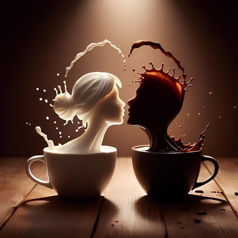 Diamond Painting - Full Round - Dancer On Coffee (40*40CM)