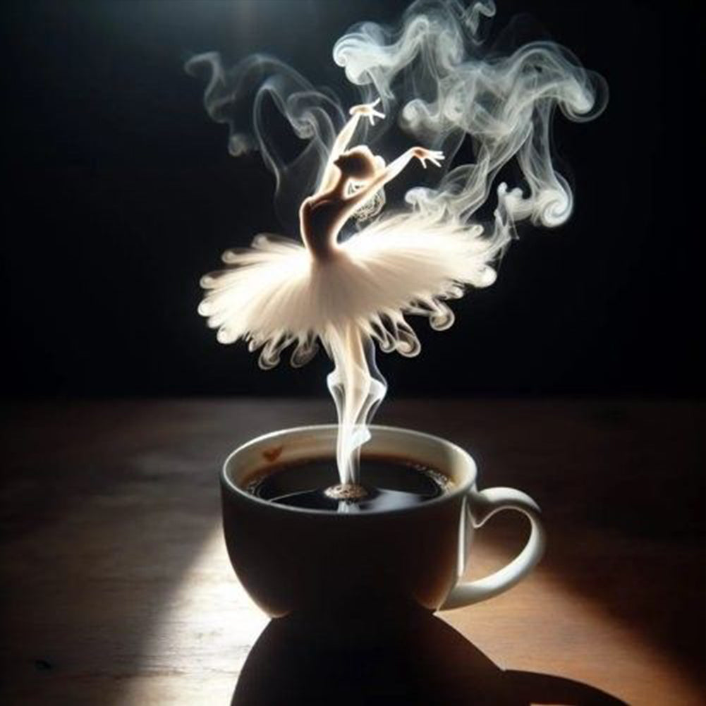 Diamond Painting - Full Round - Dancer On Coffee (40*40CM)