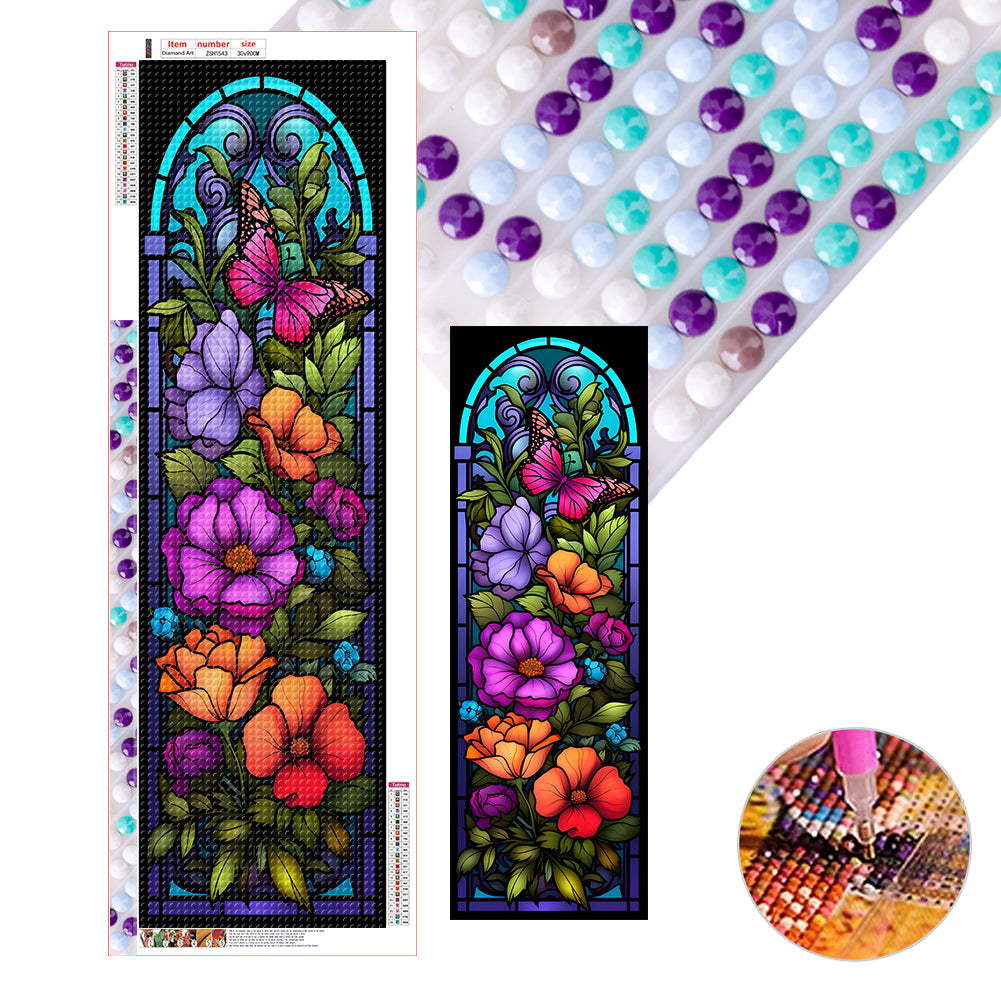 Diamond Painting - Full Round - Poppy Glass Painting (30*90CM)