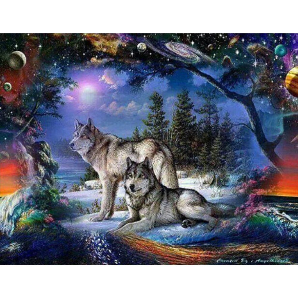 Diamond Painting - Full Round - Wolf (45*35CM)