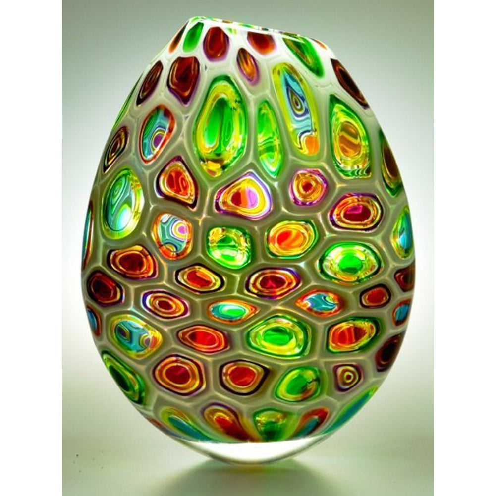 Diamond Painting - Full Round - Green spotted vase (30*40CM)