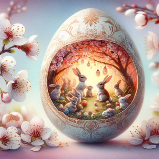 Diamond Painting - Full Round - Easter Egg Bunny (40*40CM)
