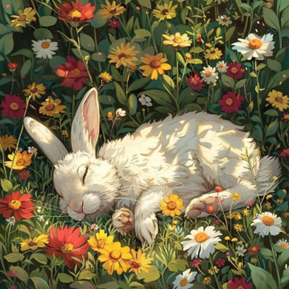 Diamond Painting - Full Round - Rabbit (40*40CM)