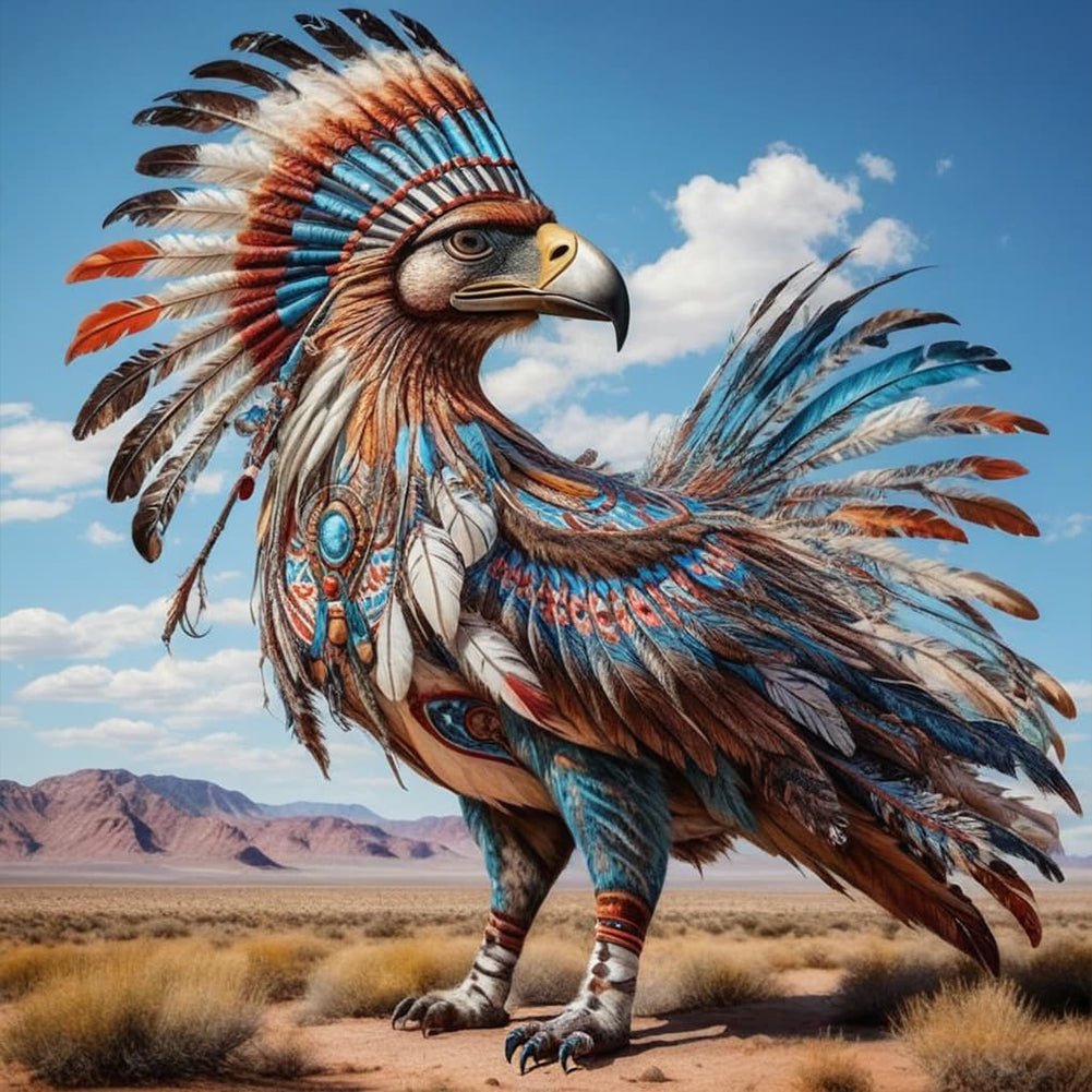 Diamond Painting - Full Round - Indian Eagle (40*40CM)