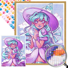 Load image into Gallery viewer, AB Diamond Painting - Full Round - Cute Witch (40*50CM)
