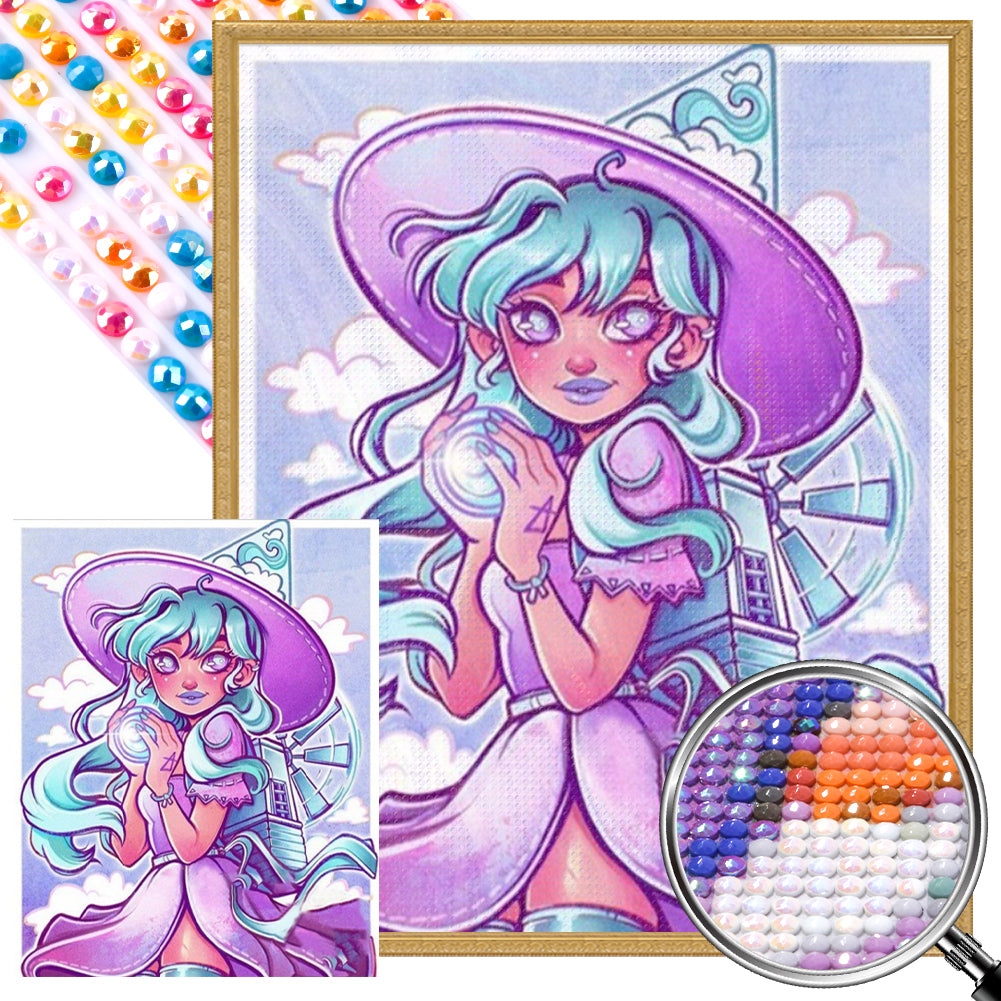 AB Diamond Painting - Full Round - Cute Witch (40*50CM)