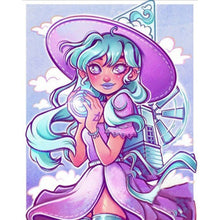 Load image into Gallery viewer, AB Diamond Painting - Full Round - Cute Witch (40*50CM)
