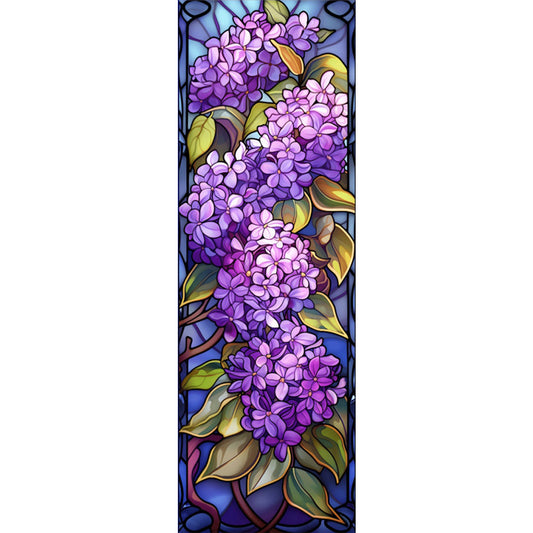 AB Diamond Painting - Full Round - Purple Hydrangea Glass Painting (30*90CM)
