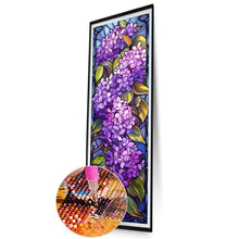 Load image into Gallery viewer, AB Diamond Painting - Full Round - Purple Hydrangea Glass Painting (30*90CM)
