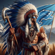 Load image into Gallery viewer, Diamond Painting - Full Round - Indians Detroit Lions (40*40CM)
