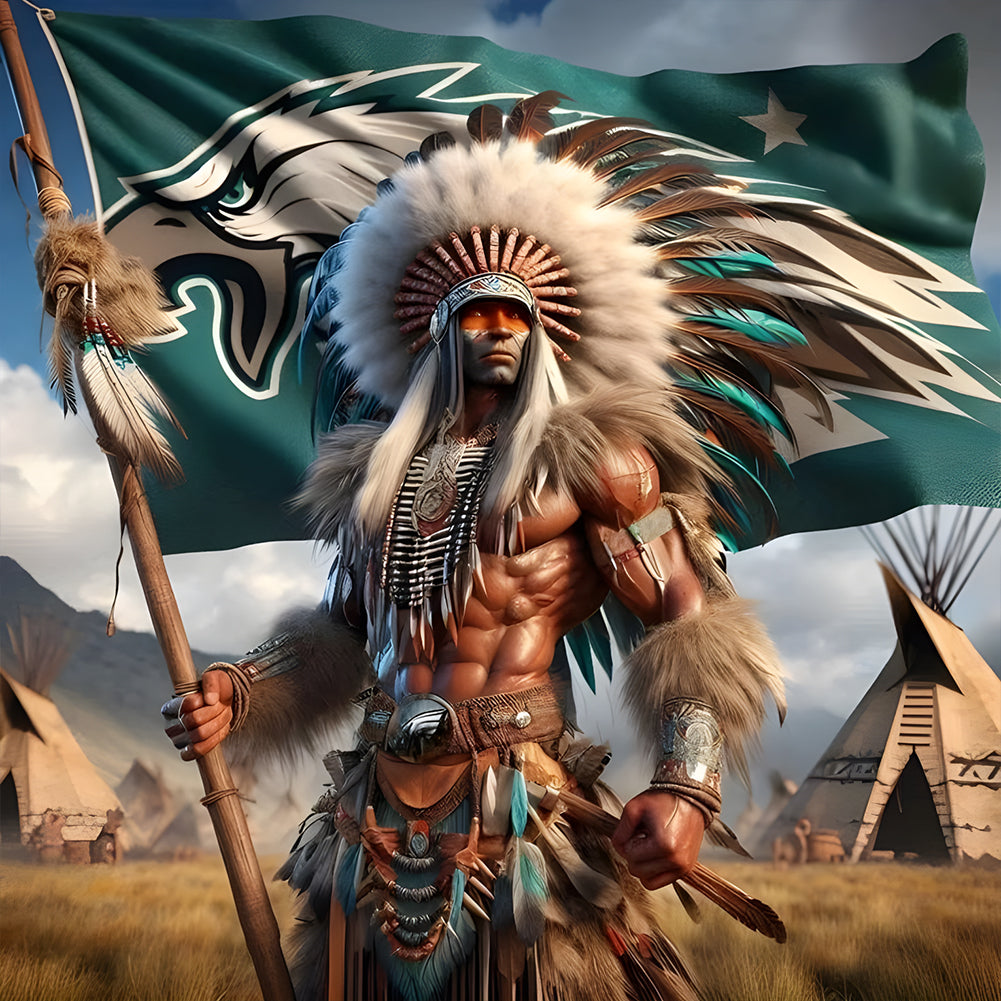 Diamond Painting - Full Round - Indians (40*40CM)