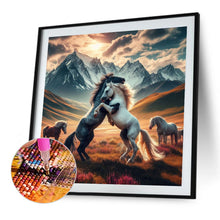 Load image into Gallery viewer, Diamond Painting - Full Round - Fighting Horse (40*40CM)
