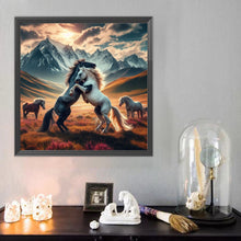 Load image into Gallery viewer, Diamond Painting - Full Round - Fighting Horse (40*40CM)
