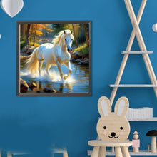 Load image into Gallery viewer, Diamond Painting - Full Round - Horse In The River (40*40CM)
