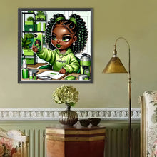 Load image into Gallery viewer, Diamond Painting - Full Round - Dark Skin Girl (40*40CM)
