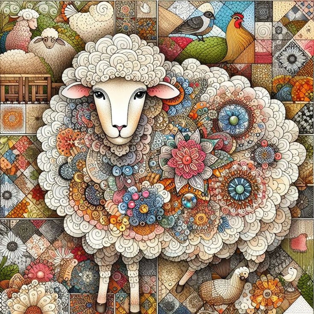 Diamond Painting - Full Round - Sheep (40*40CM)