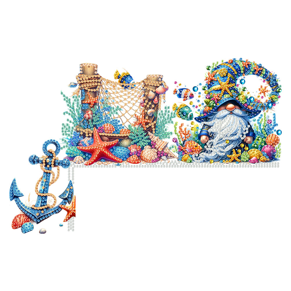 Ocean Goblin 5D DIY Wooden Door Topper Diamond Painting Door Corner Decor