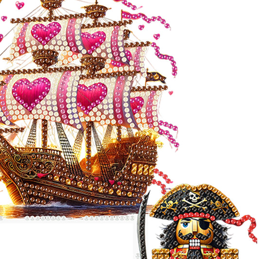 Sailing Boat 5D DIY Wooden Door Topper Diamond Painting Door Corner Decor