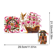 Load image into Gallery viewer, Sailing Boat 5D DIY Wooden Door Topper Diamond Painting Door Corner Decor
