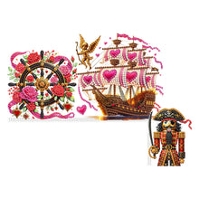 Load image into Gallery viewer, Sailing Boat 5D DIY Wooden Door Topper Diamond Painting Door Corner Decor
