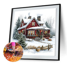 Load image into Gallery viewer, Diamond Painting - Full Round - House With Snow Scene (30*30CM)
