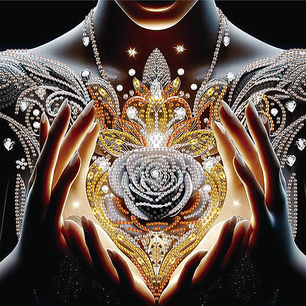 Diamond Painting - Partial Special Shaped - Dreamlike Rose (30*30CM)