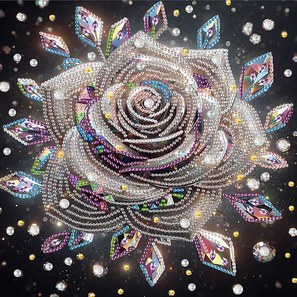 Diamond Painting - Partial Special Shaped - Dreamlike Rose (30*30CM)