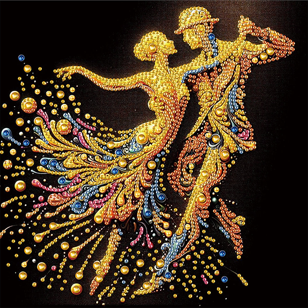 Diamond Painting - Partial Special Shaped - Elegant Dancing Woman (30*30CM)