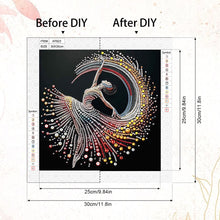 Load image into Gallery viewer, Diamond Painting - Partial Special Shaped - Elegant Dancing Woman (30*30CM)
