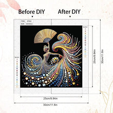 Load image into Gallery viewer, Diamond Painting - Partial Special Shaped - Elegant Dancing Woman (30*30CM)
