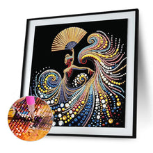 Load image into Gallery viewer, Diamond Painting - Partial Special Shaped - Elegant Dancing Woman (30*30CM)
