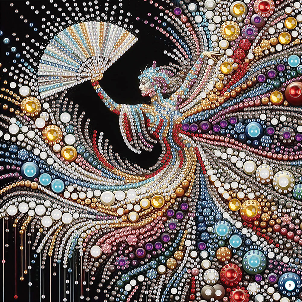 Diamond Painting - Partial Special Shaped - Elegant Dancing Woman (30*30CM)
