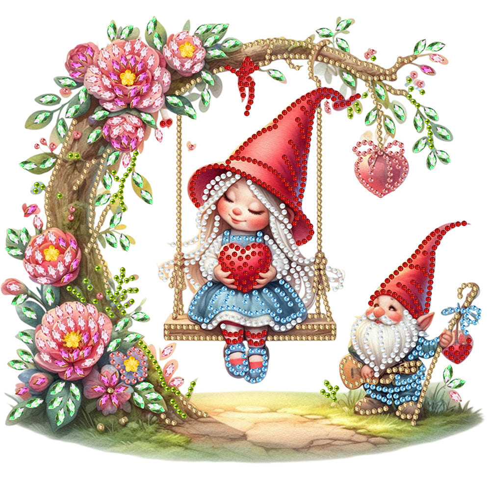 Diamond Painting - Partial Special Shaped - Swinging (30*30CM)