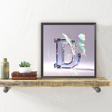 Load image into Gallery viewer, Diamond Painting - Full Round - Crystal Butterfly Letter D (30*30CM)
