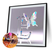 Load image into Gallery viewer, Diamond Painting - Full Round - Crystal Butterfly Letter E (30*30CM)
